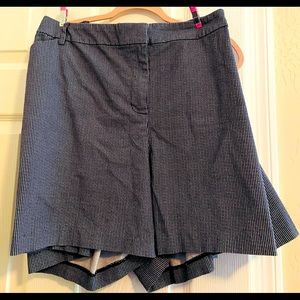 Blue and white pin striped shorts